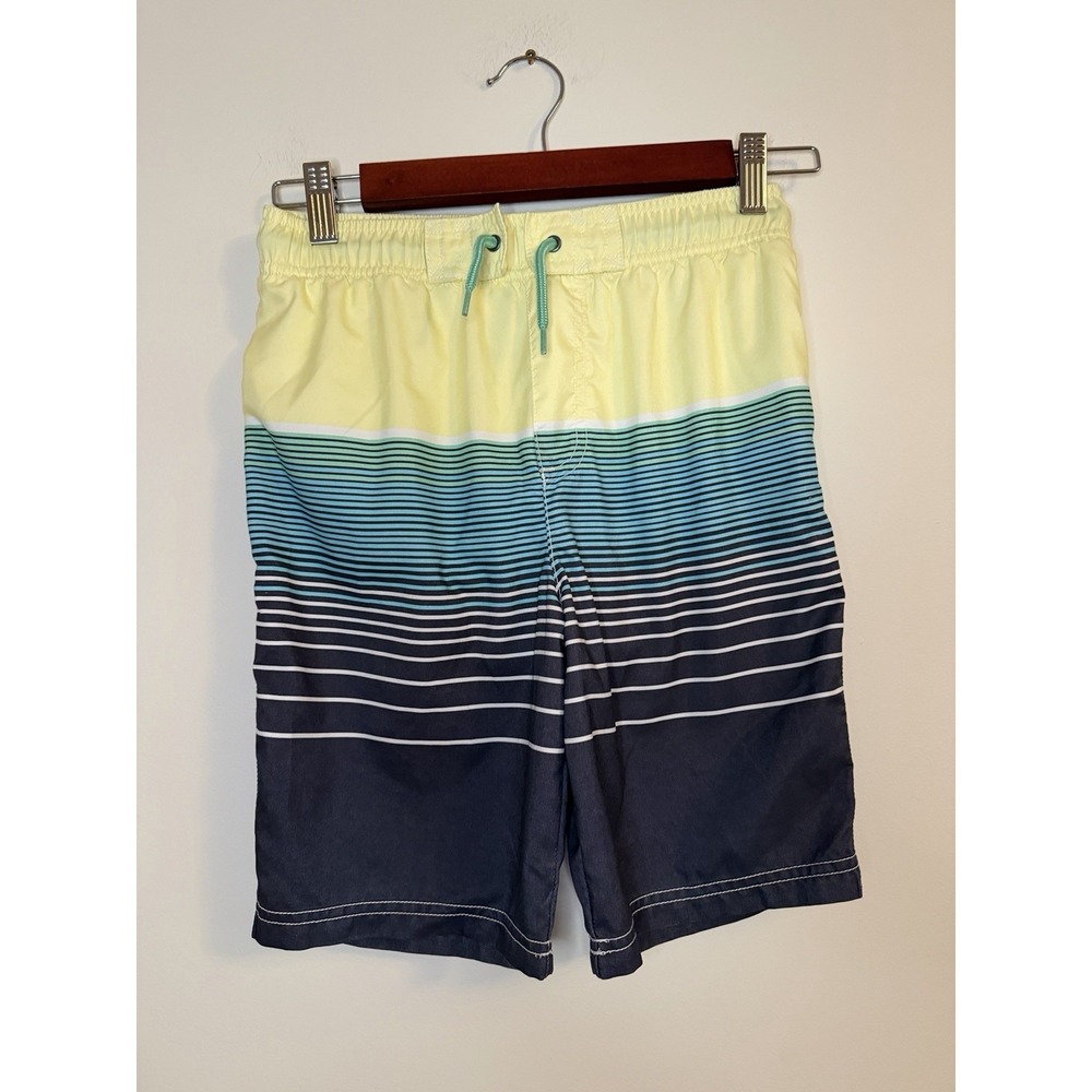 OshKosh‎ Boys Swim Trunks Size 10 Striped Board Shorts Bathing Suit
